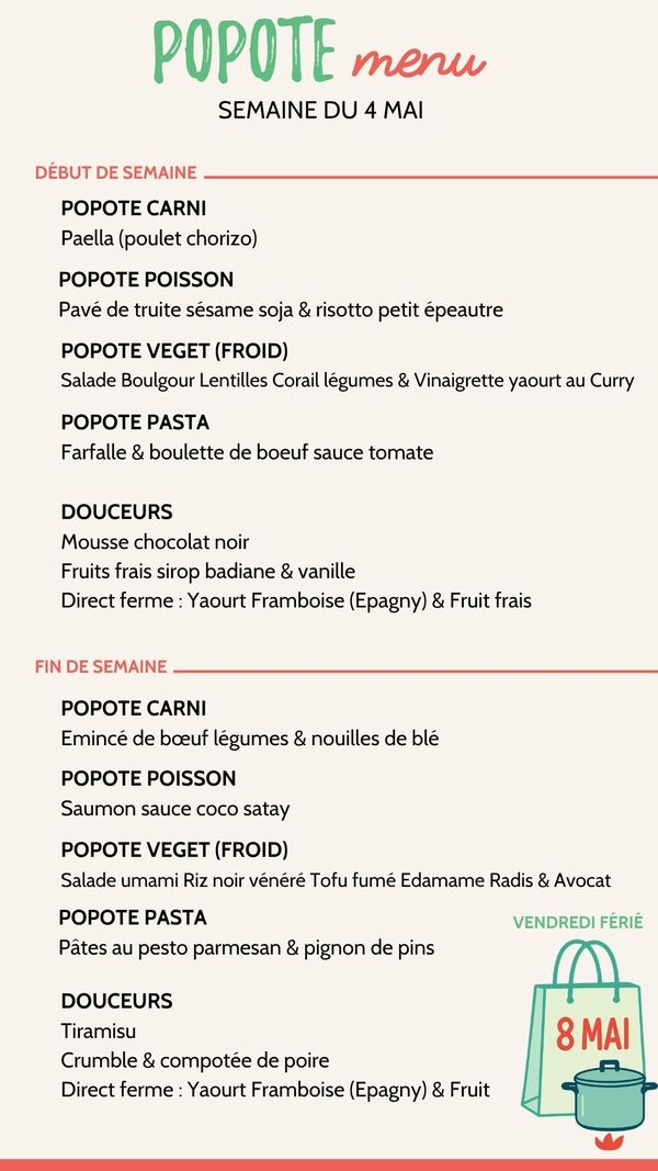 Menu plateaux repas annecy semaine 4 mai 2026