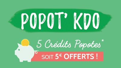 5 crédits popotes offerts tous les 100€ d'achats